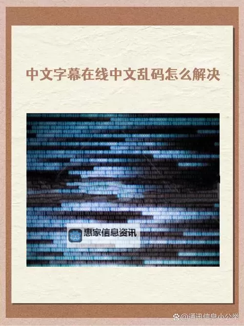 解决方案:中英字幕乱码在线观看问题全解析图1