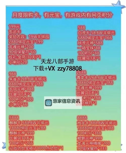 天龙八部怀旧服666财富卡奖励详解:获取与使用指南图1