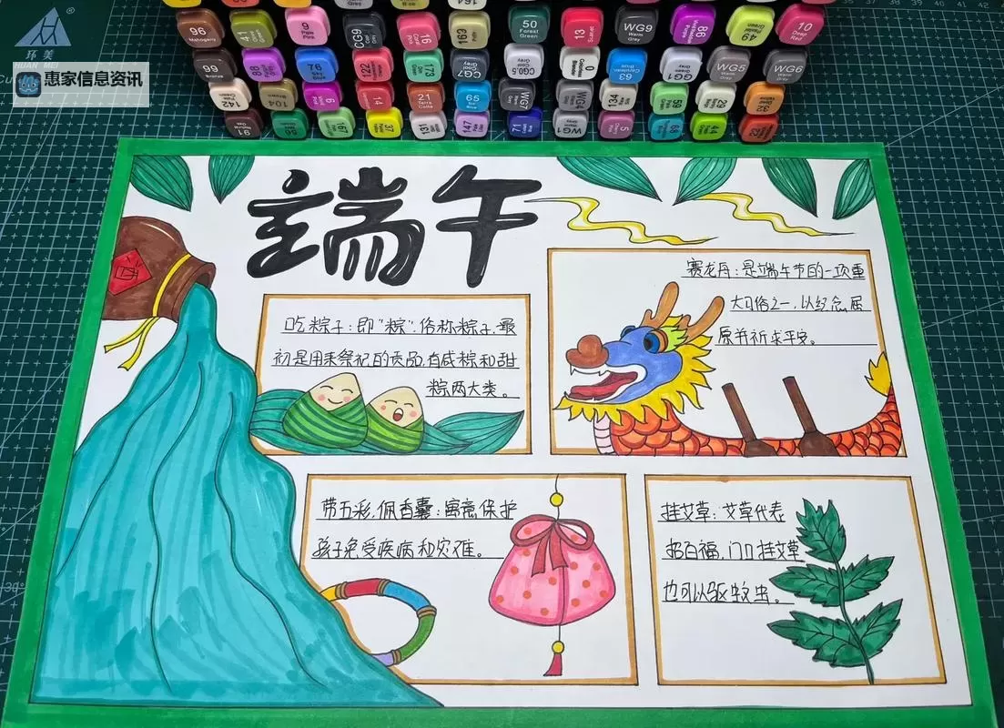 最简单端午节手抄报制作指南:轻松学会节日文化情怀图1