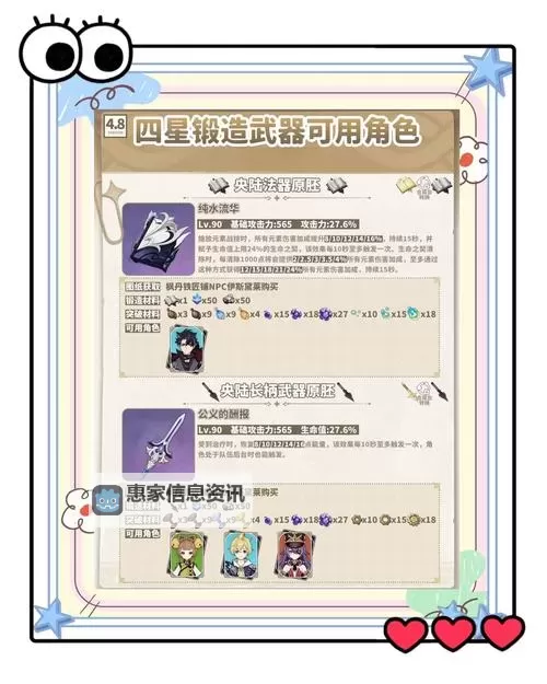 原神锻造武器一览:全面解析与获取指南图2