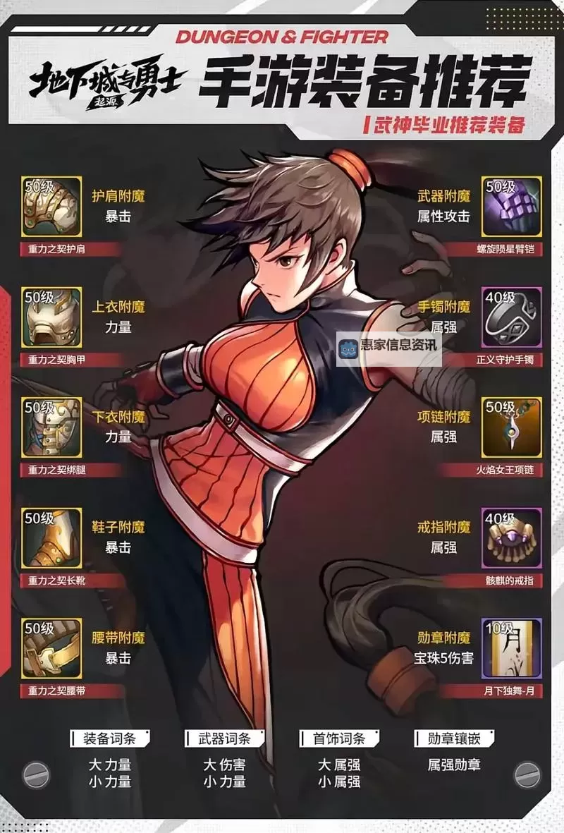 《地下城与勇士手游(DNF手游)》全职业毕业装备推荐图1