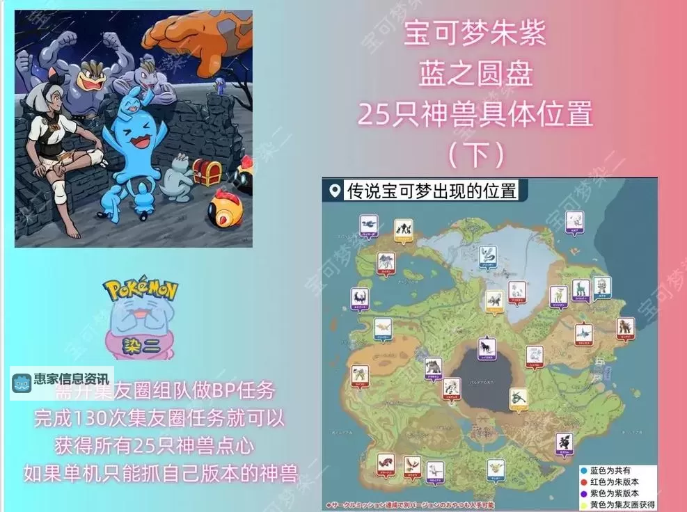 《宝可梦朱紫》蓝之圆盘全神兽位置说明图1